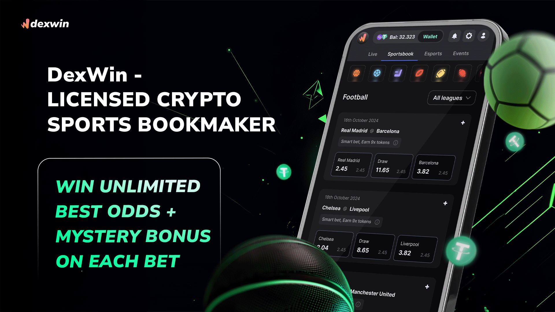 DexWin: Online Crypto Betting with Best Odds and Lowest Fees - No KYC Hassle
